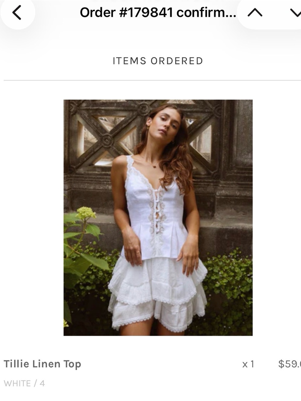 Few Moda White Linen Lace-Up Tank Top